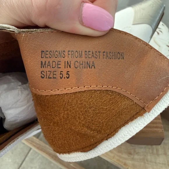 BEAST FASHION White Western Cowboy Boots Metal Toe Cap Festival | Size 5.5 - Picture 15 of 17